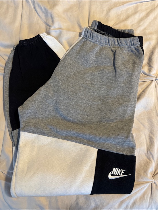 Nike Pants - Nike Gray, Black & White Colorblock Joggers